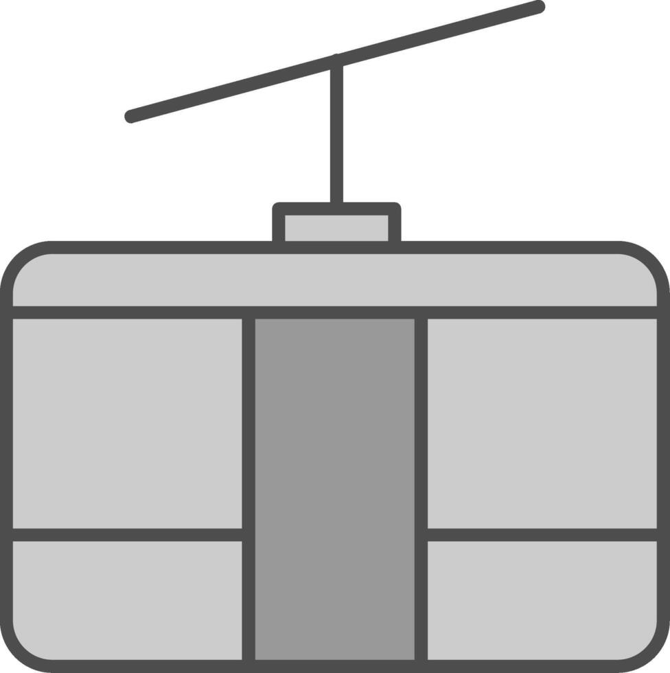 Cableway Fillay Icon vector