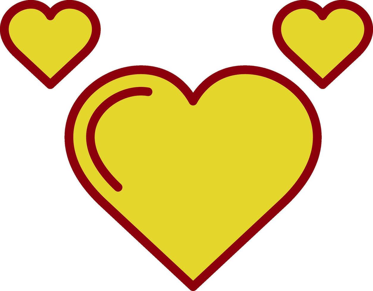 Heart Line Two Color Icon vector