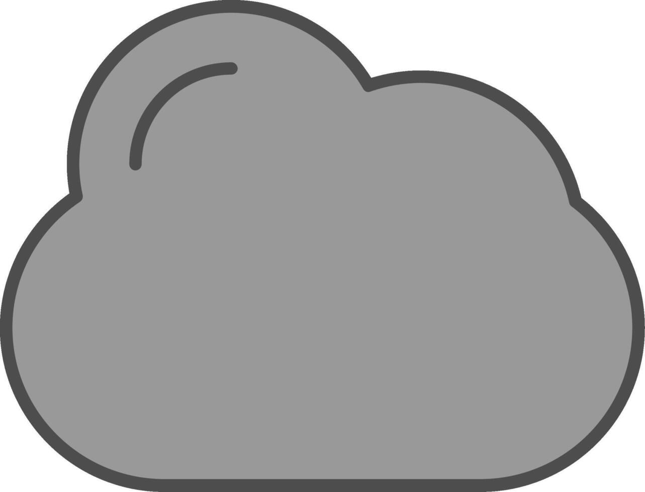 nube relleno icono vector