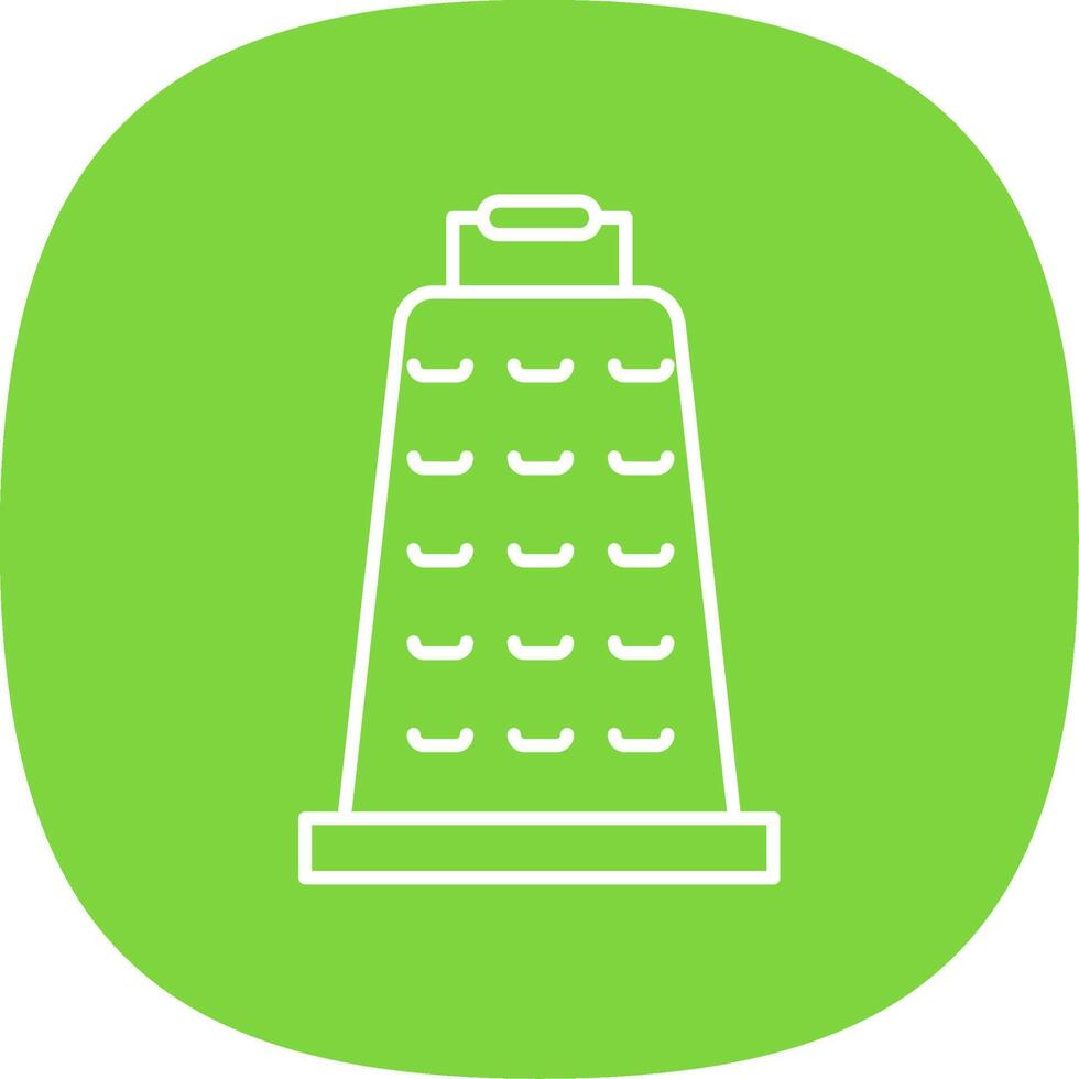 Grater Line Curve Icon vector