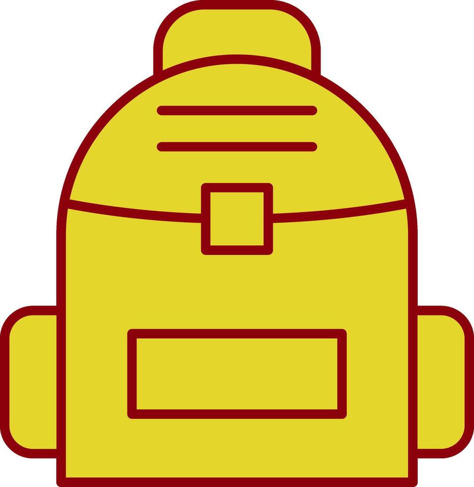 Backpack Line Two Color Icon vector