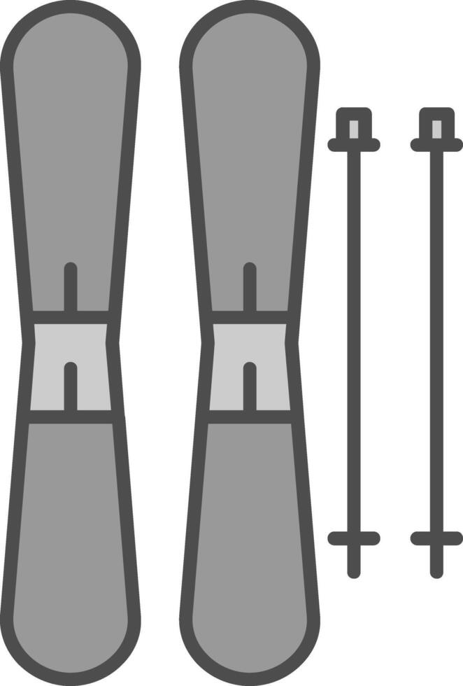 Skis Fillay Icon vector