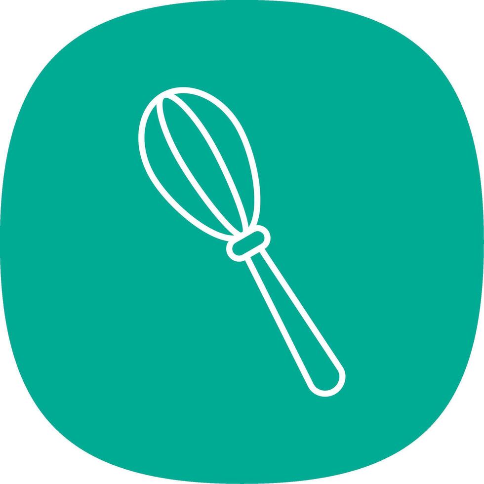 Whisk Line Curve Icon vector