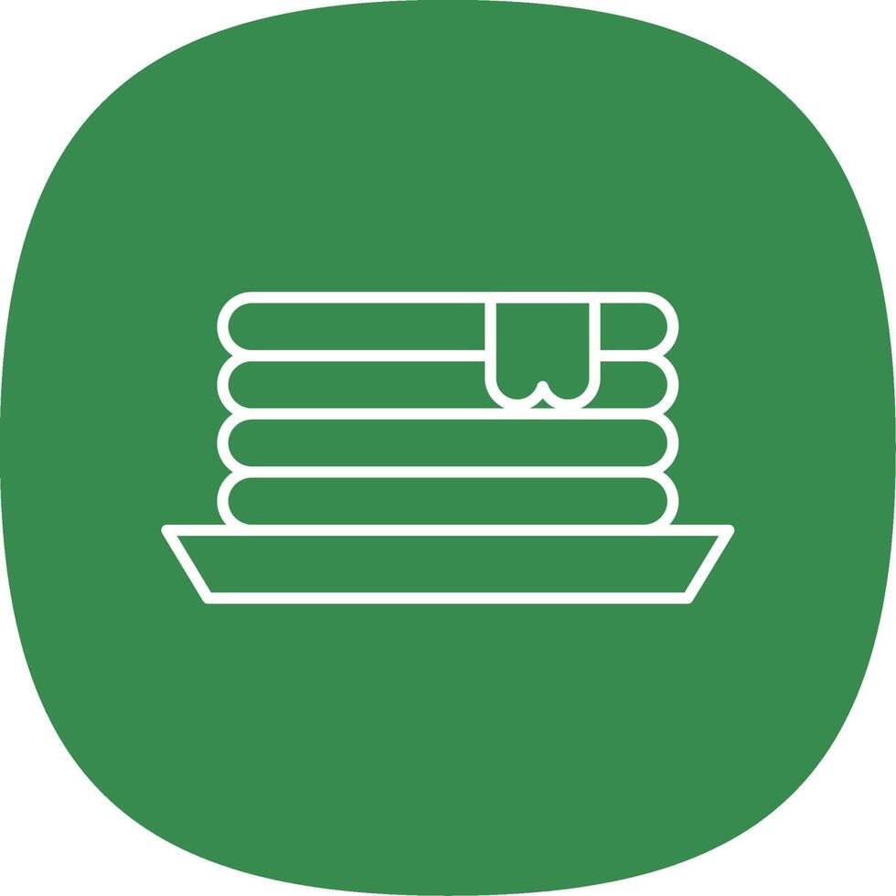 Pancake Line Curve Icon vector