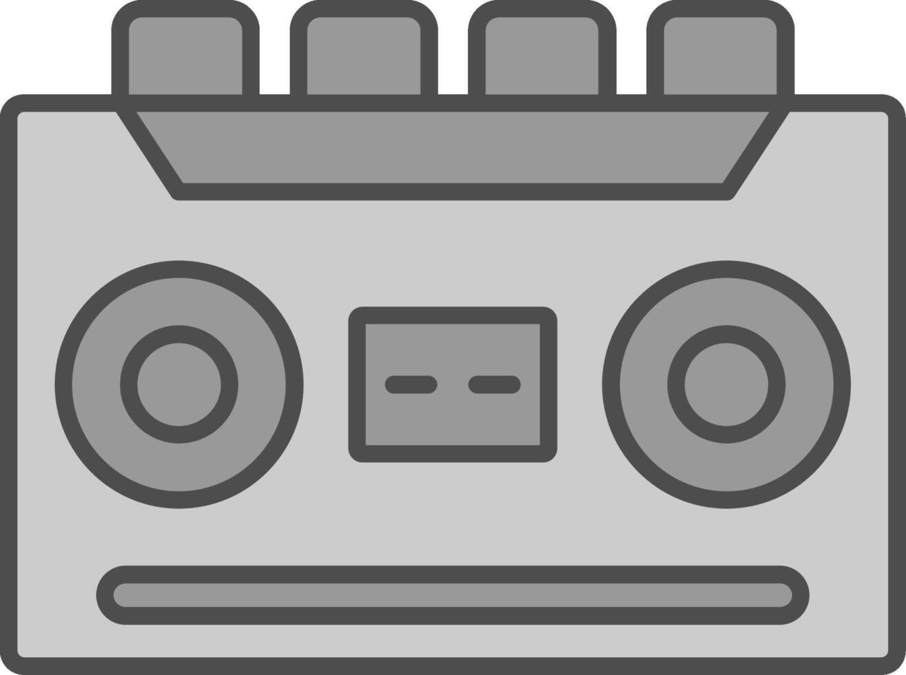 Cassette Recorder Fillay Icon vector