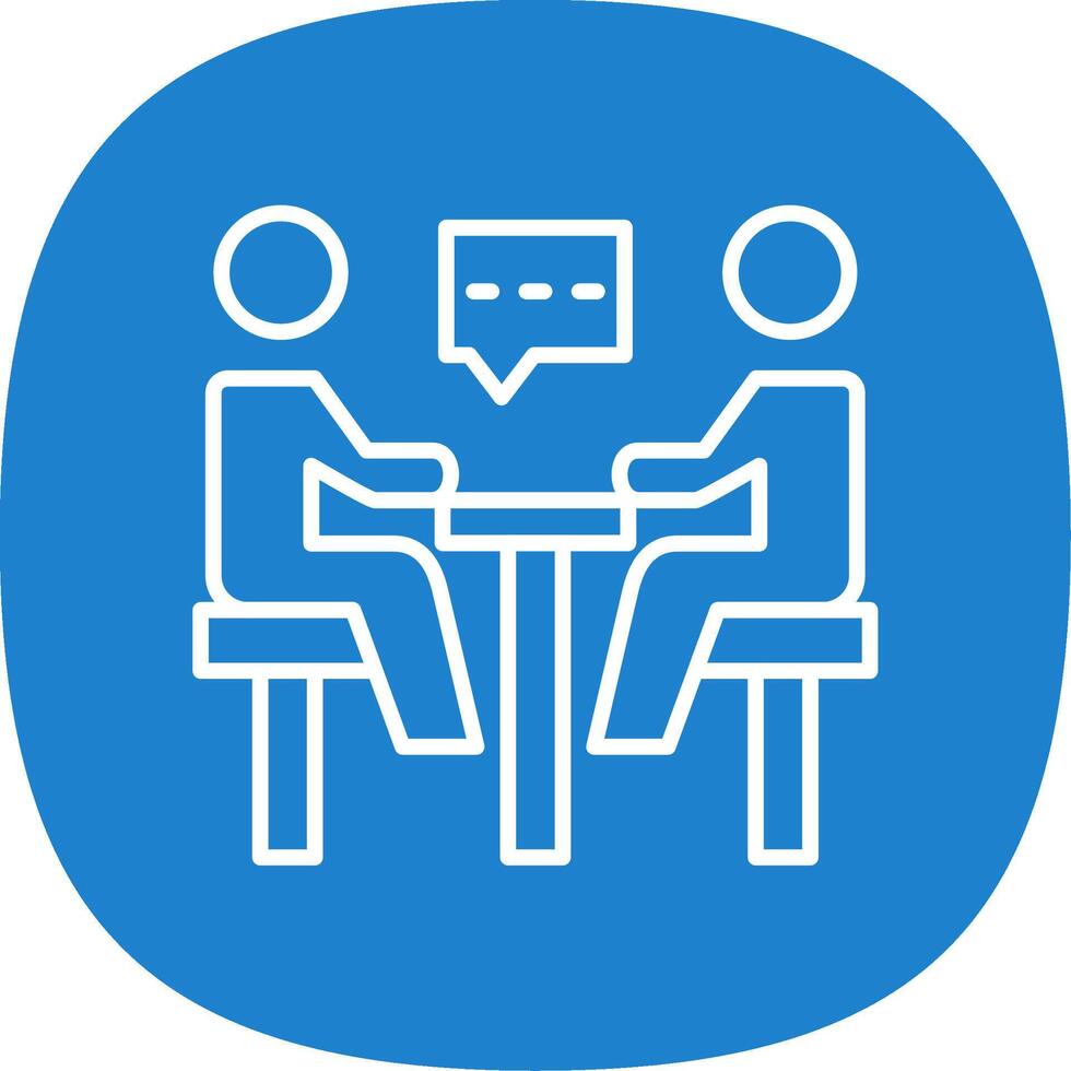 Meeting Line Curve Icon vector