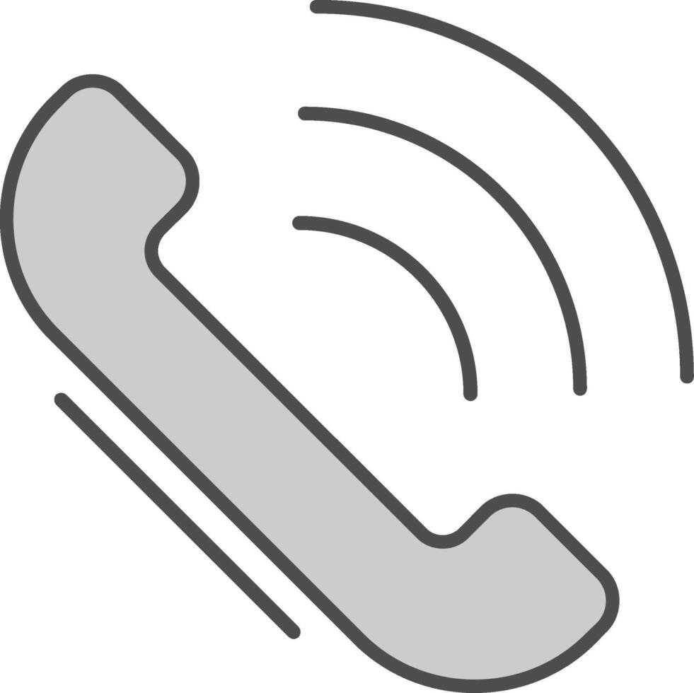 icono de línea telefónica de dos colores vector