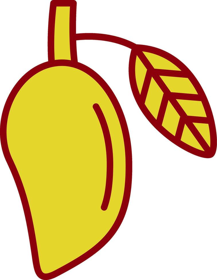 Mango Line Circle Icon vector