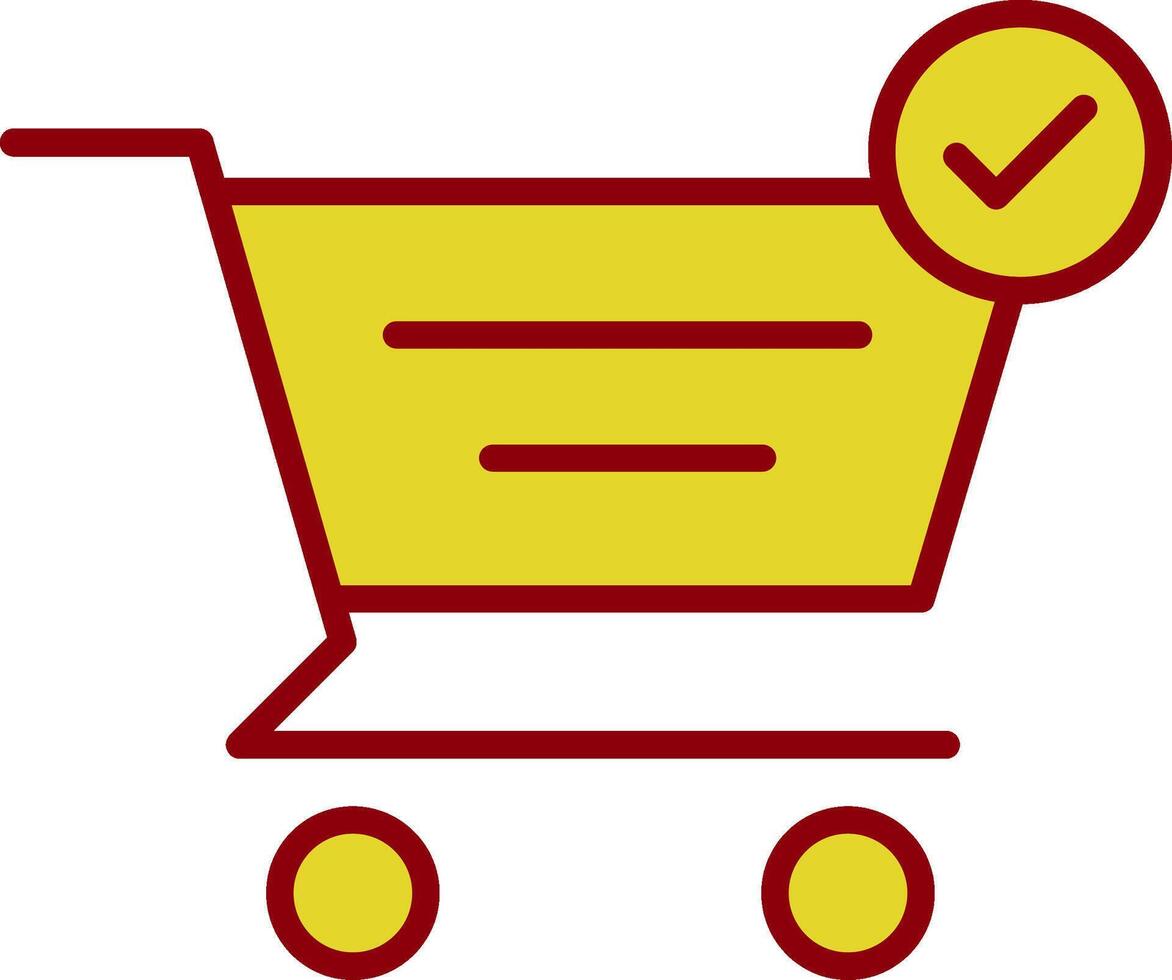 Checkout Line Two Color Icon vector