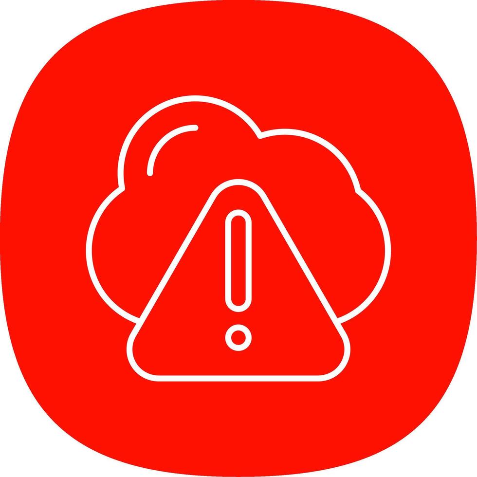 Danger Line Curve Icon vector