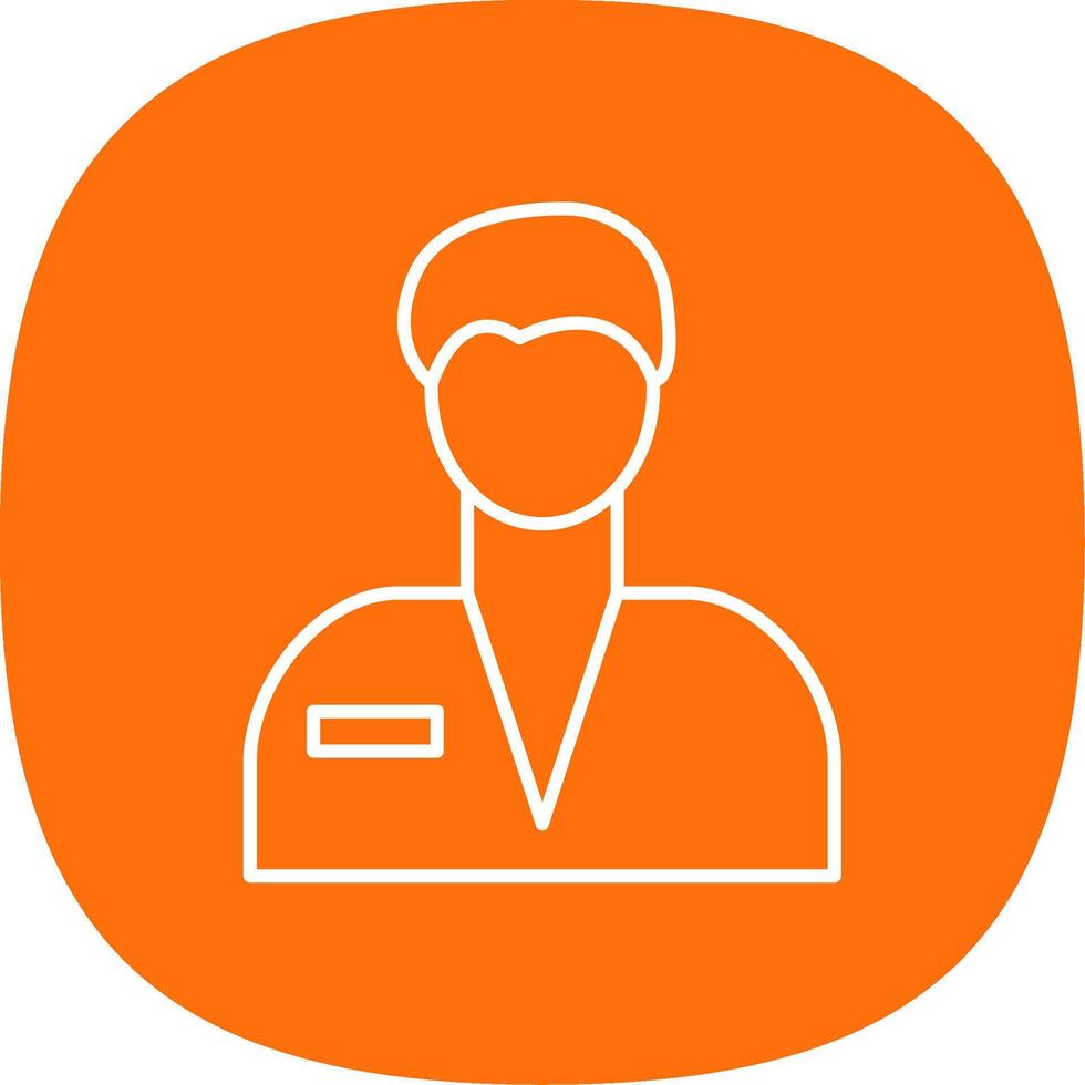 Postman Line Curve Icon vector