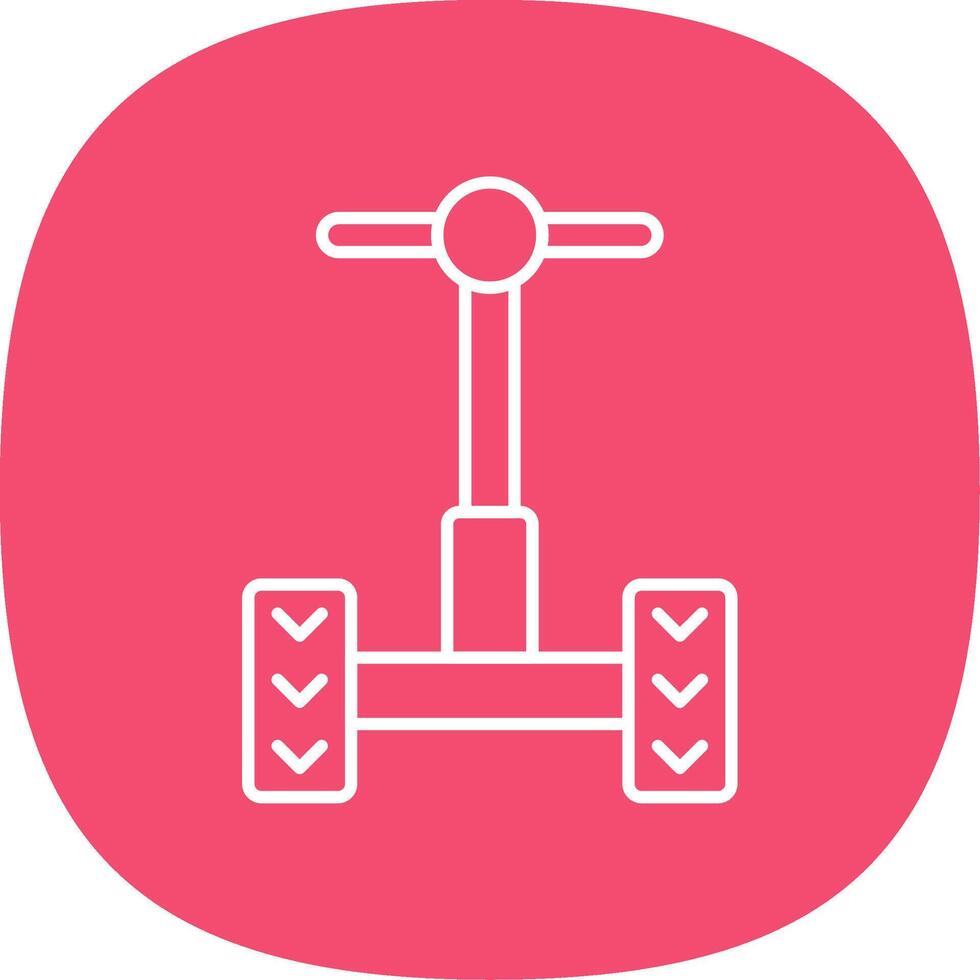Segway Line Curve Icon vector