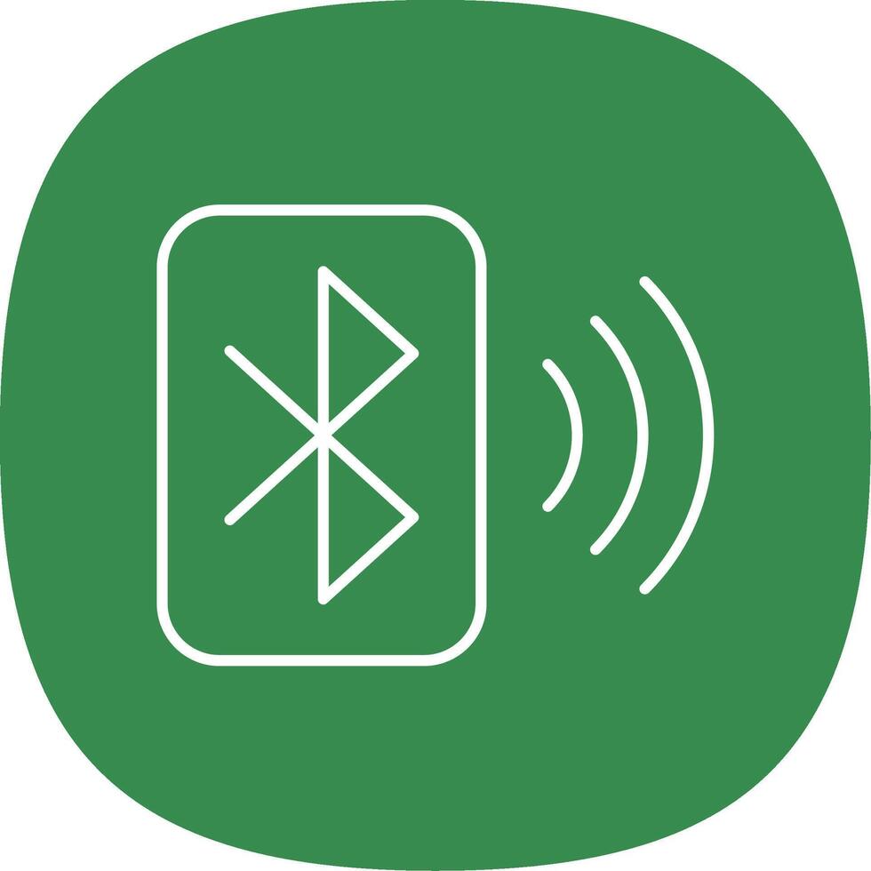 Bluetooth Line Curve Icon vector