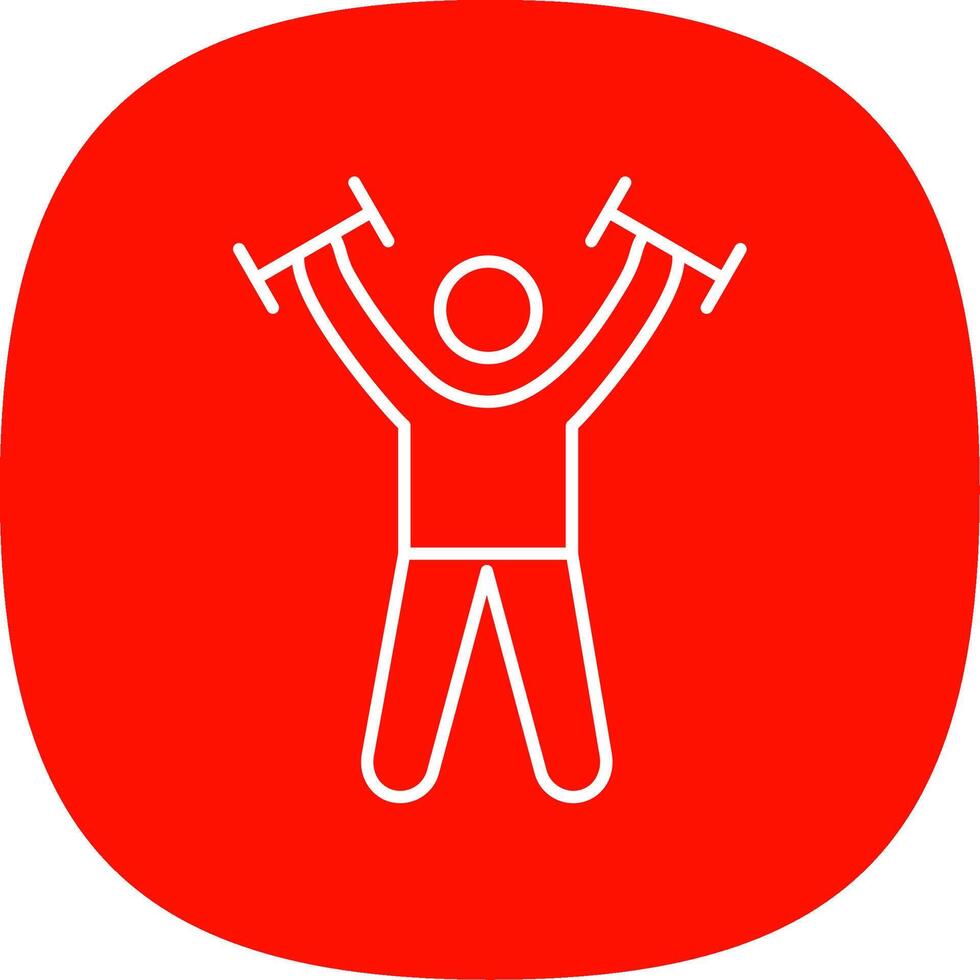 Exercise Line Curve Icon vector