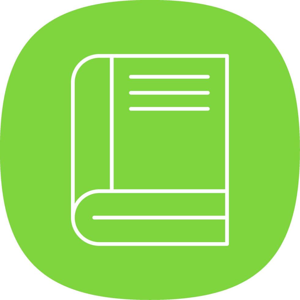 Book Line Curve Icon vector