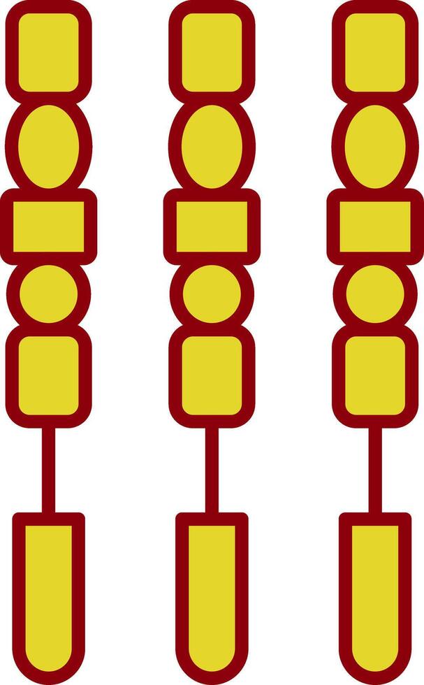 BBQ Stick Line Two Color Icon vector