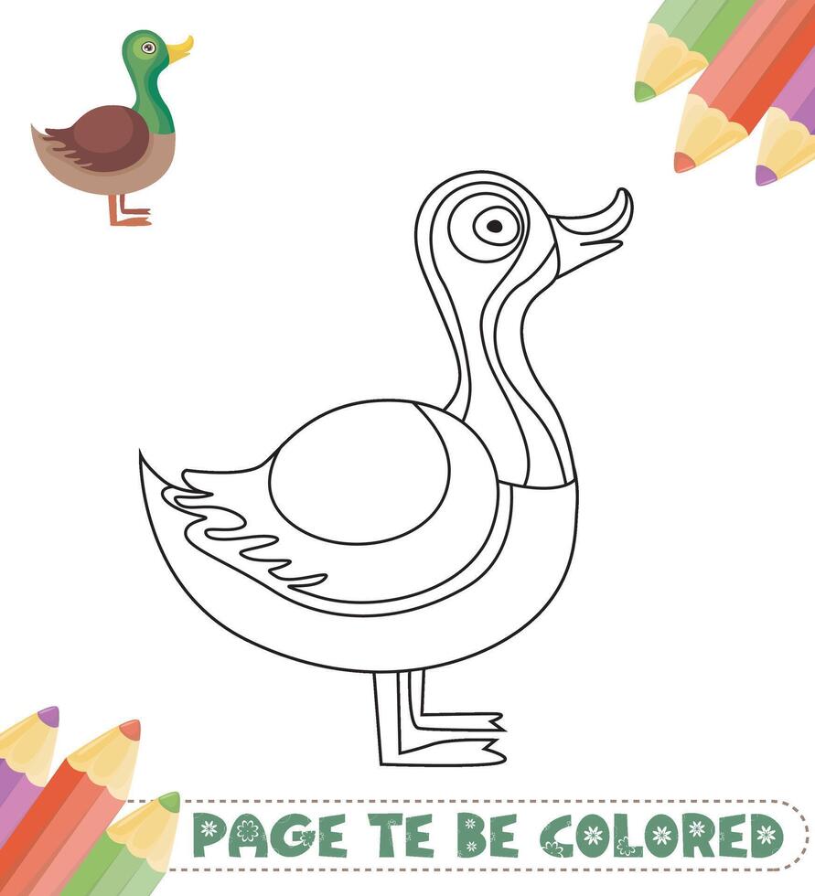 para niños colorante libros desde adorable animales vector
