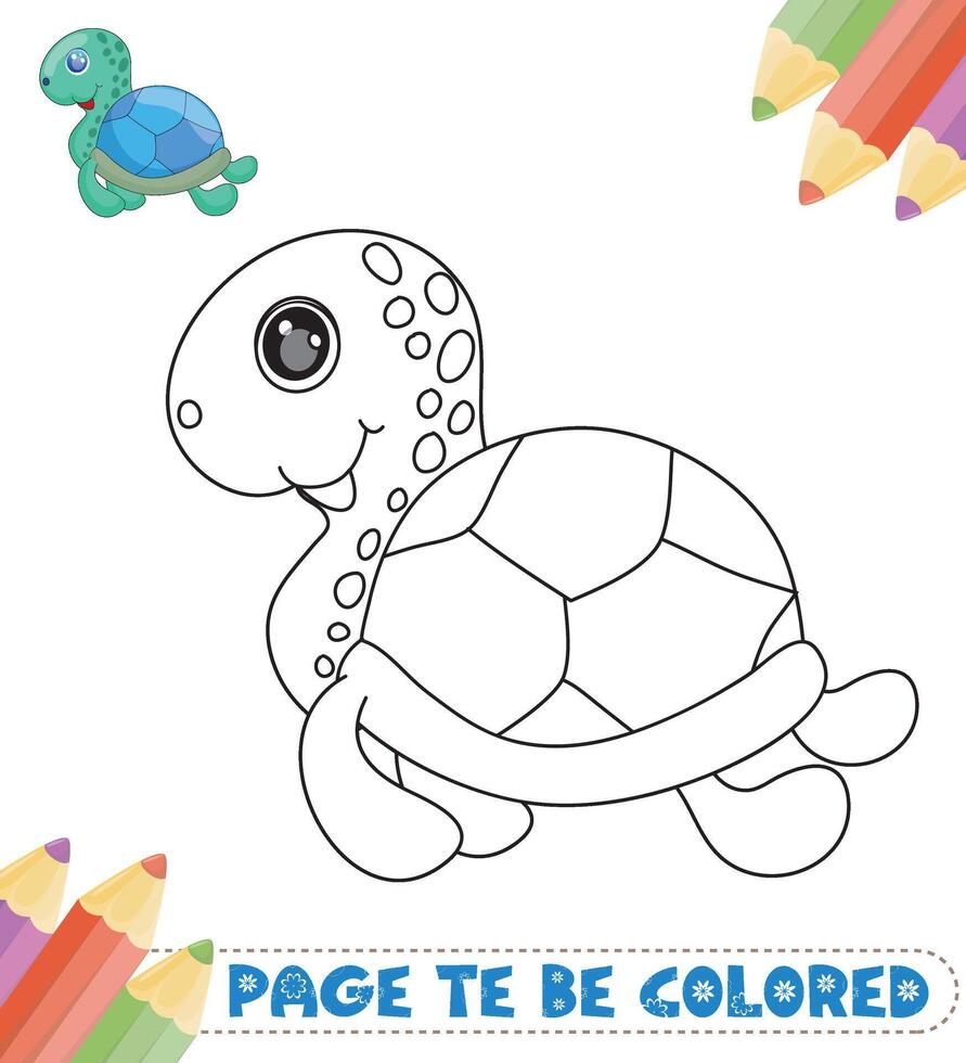 Children's coloring books From adorable animals vector