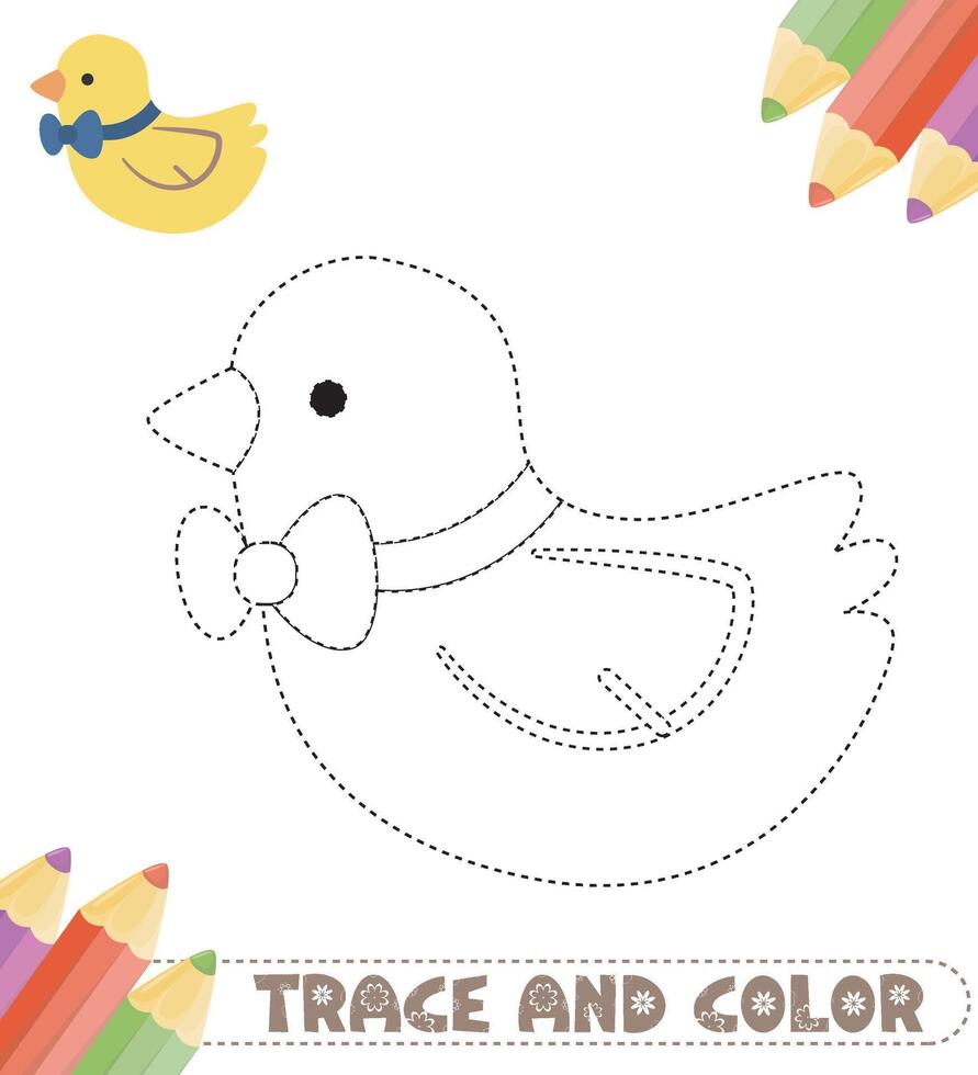 rastro y color para para niños vector