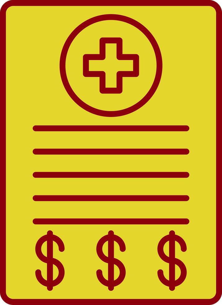 Medical Bill Line Two Color Icon vector