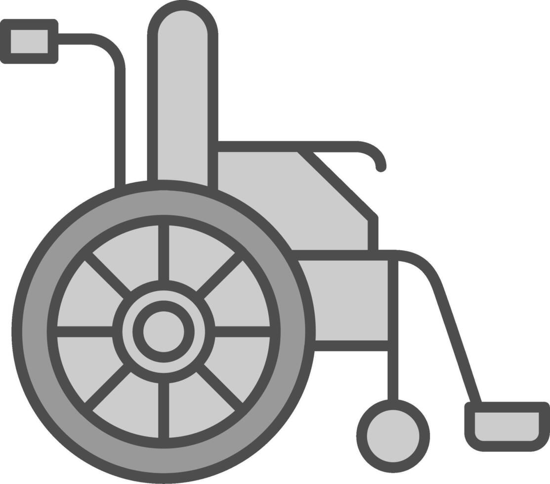 Wheel Chair Fillay Icon vector