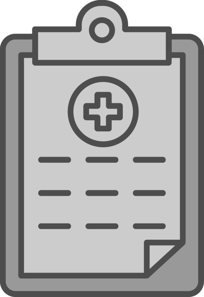 Medical Report Fillay Icon vector