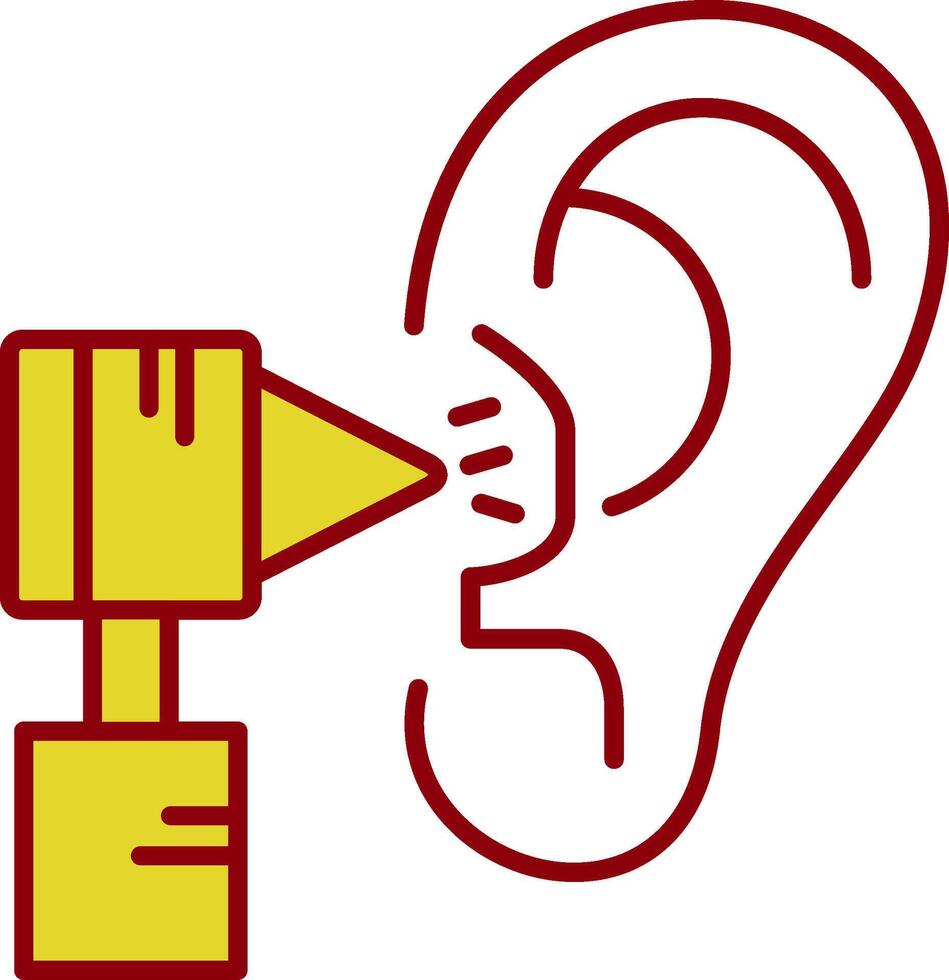 Otology Line Two Color Icon vector