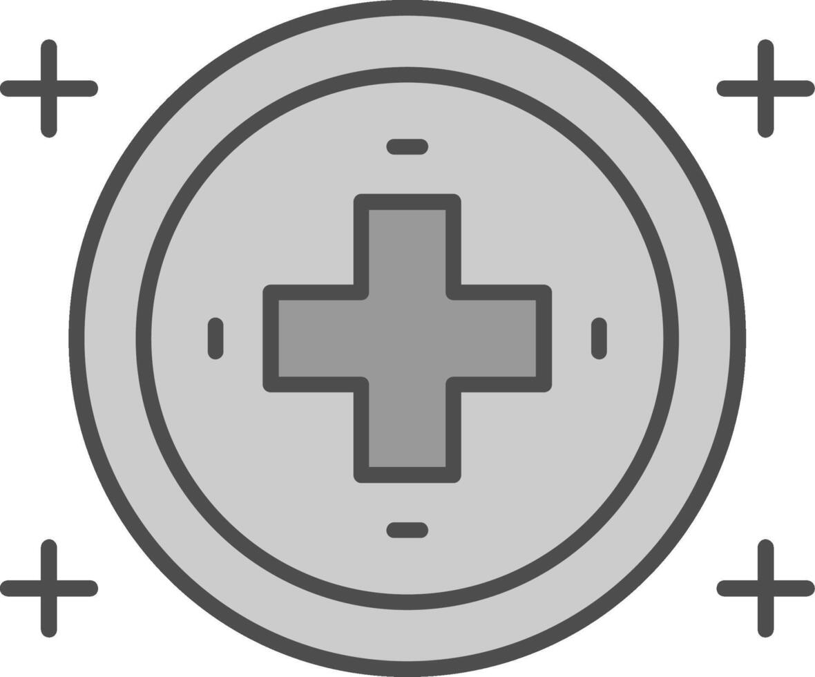 hospital firmar relleno icono vector