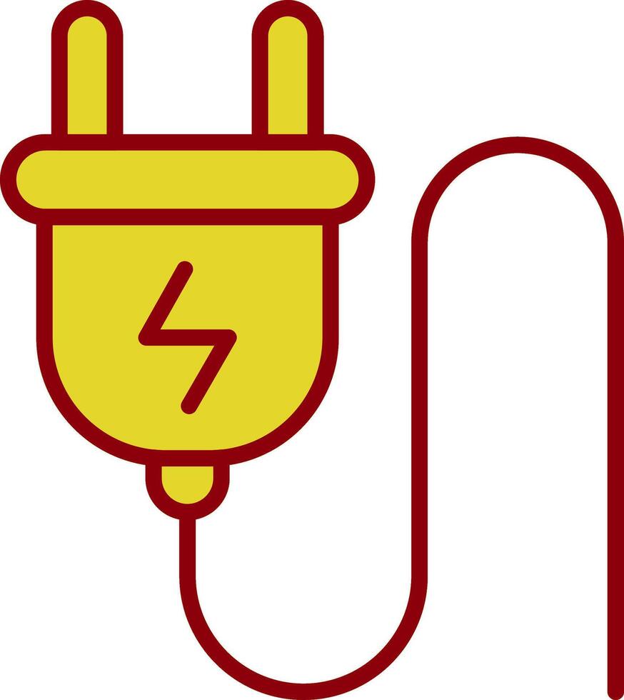 Plug Line Two Color Icon vector