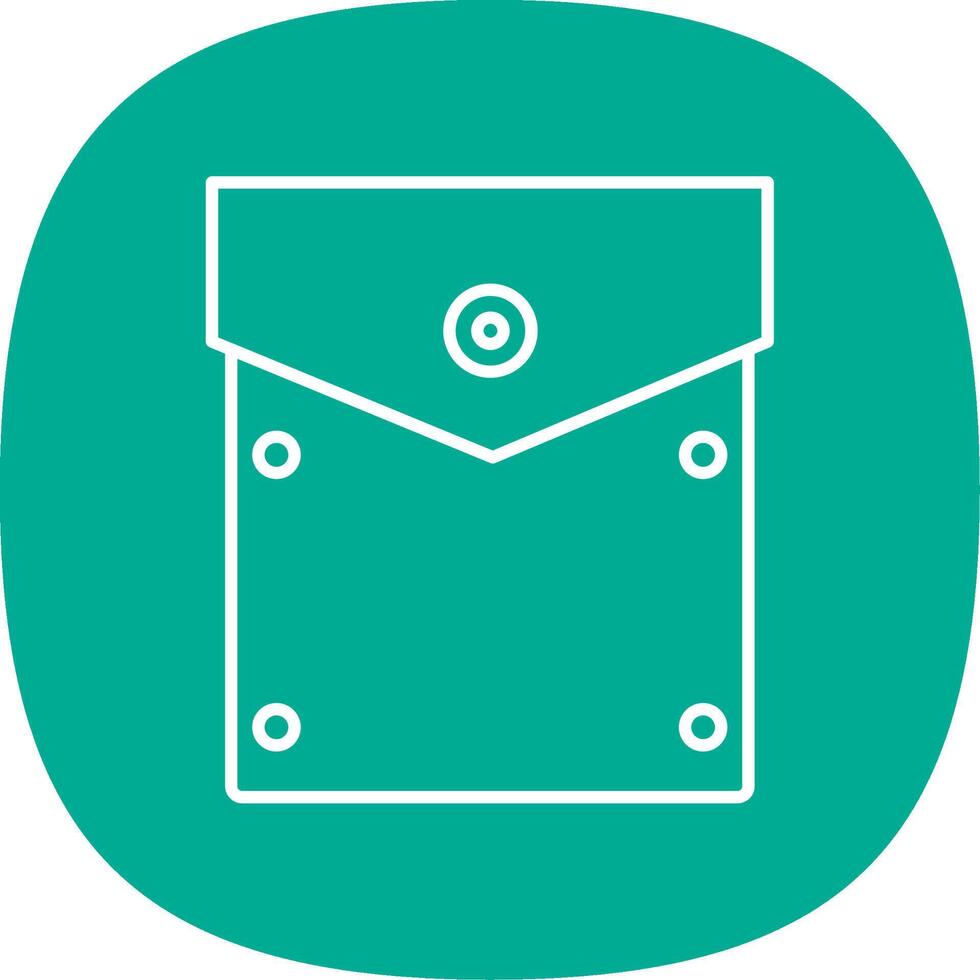 Pocket Square Line Curve Icon vector