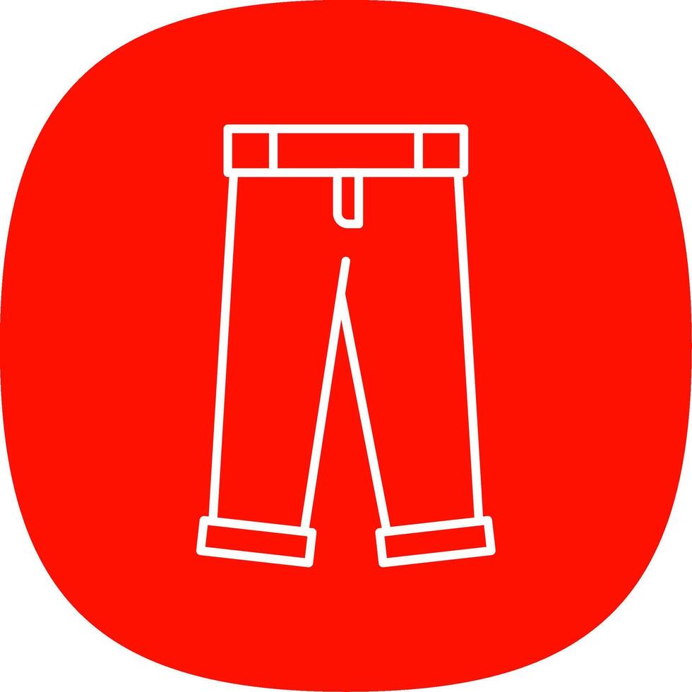 Pants Line Curve Icon vector