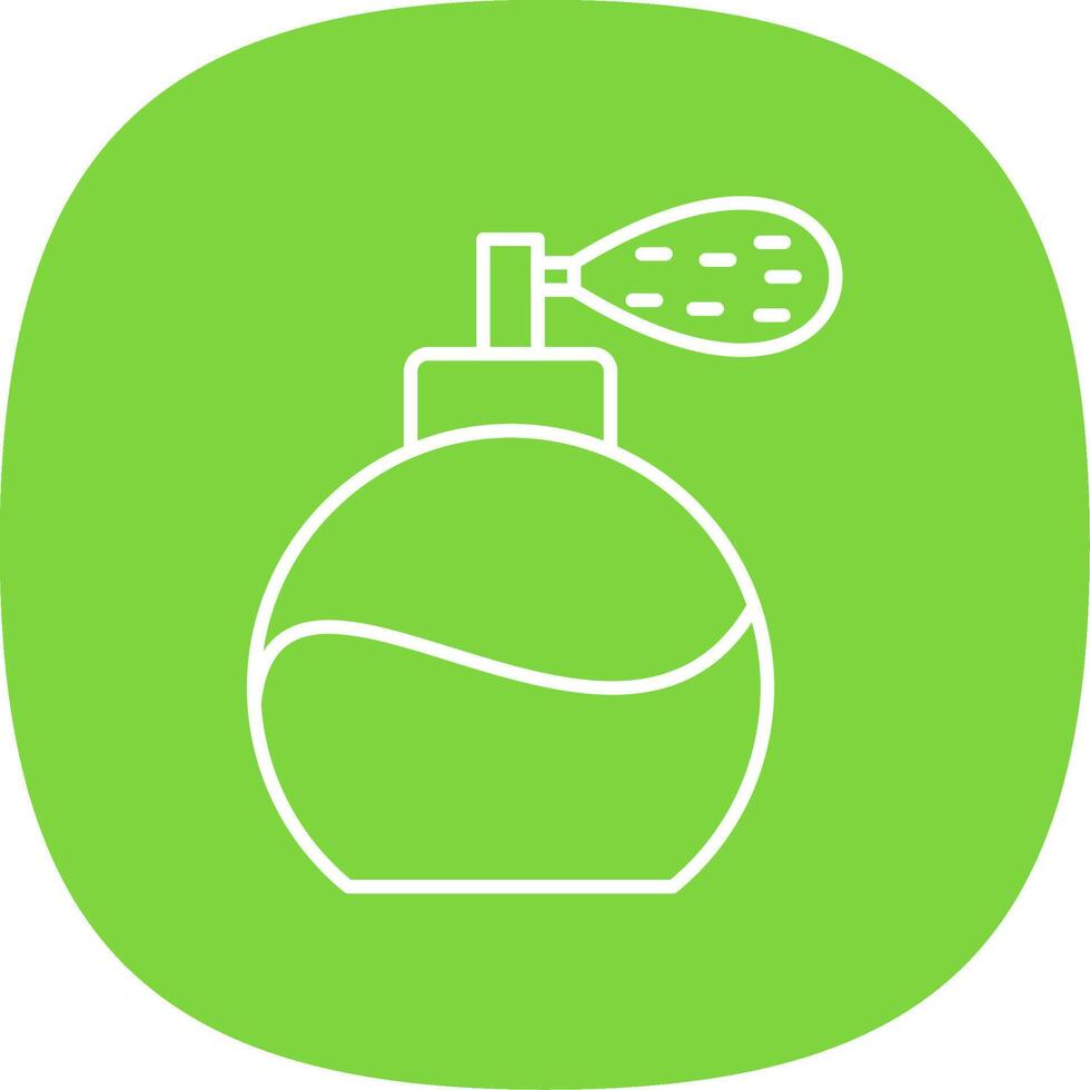 Perfume Bottle Line Curve Icon vector
