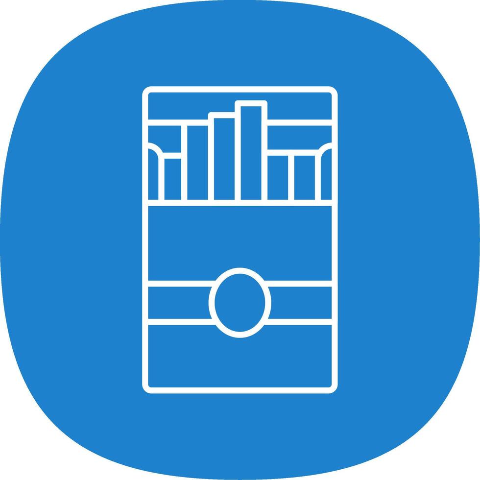 Cigarette Pack Line Curve Icon vector