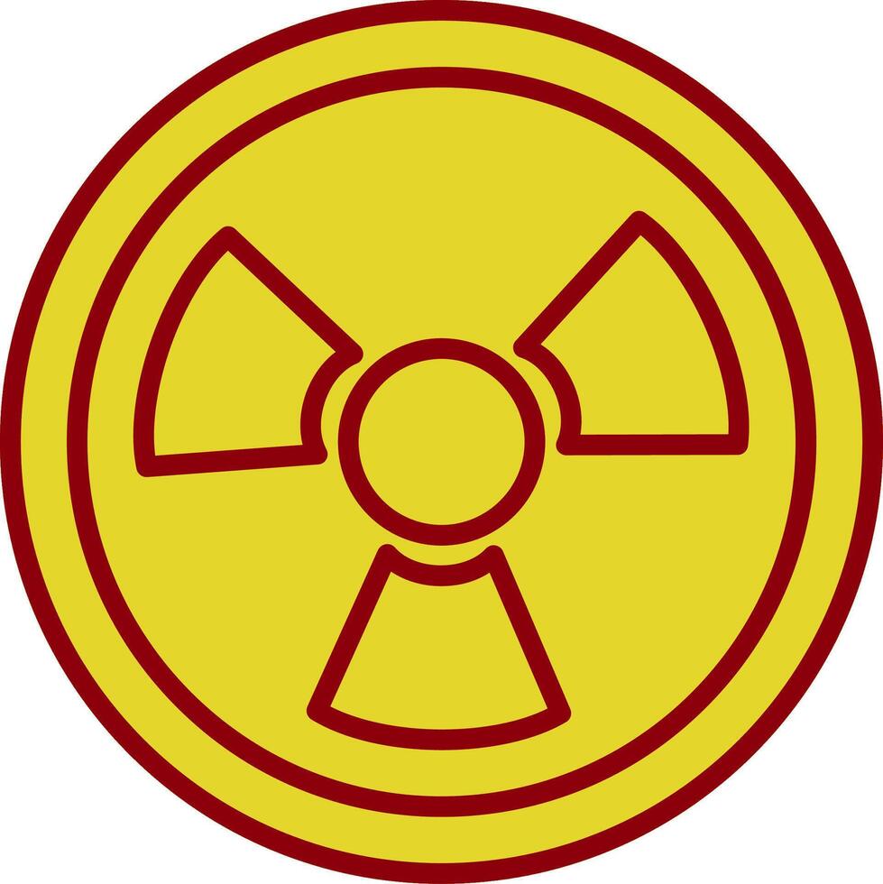 icono de línea nuclear de dos colores vector