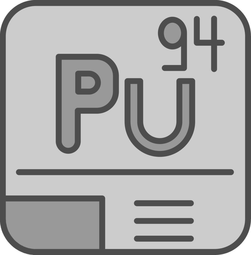 Plutonium Line Two Color Icon vector