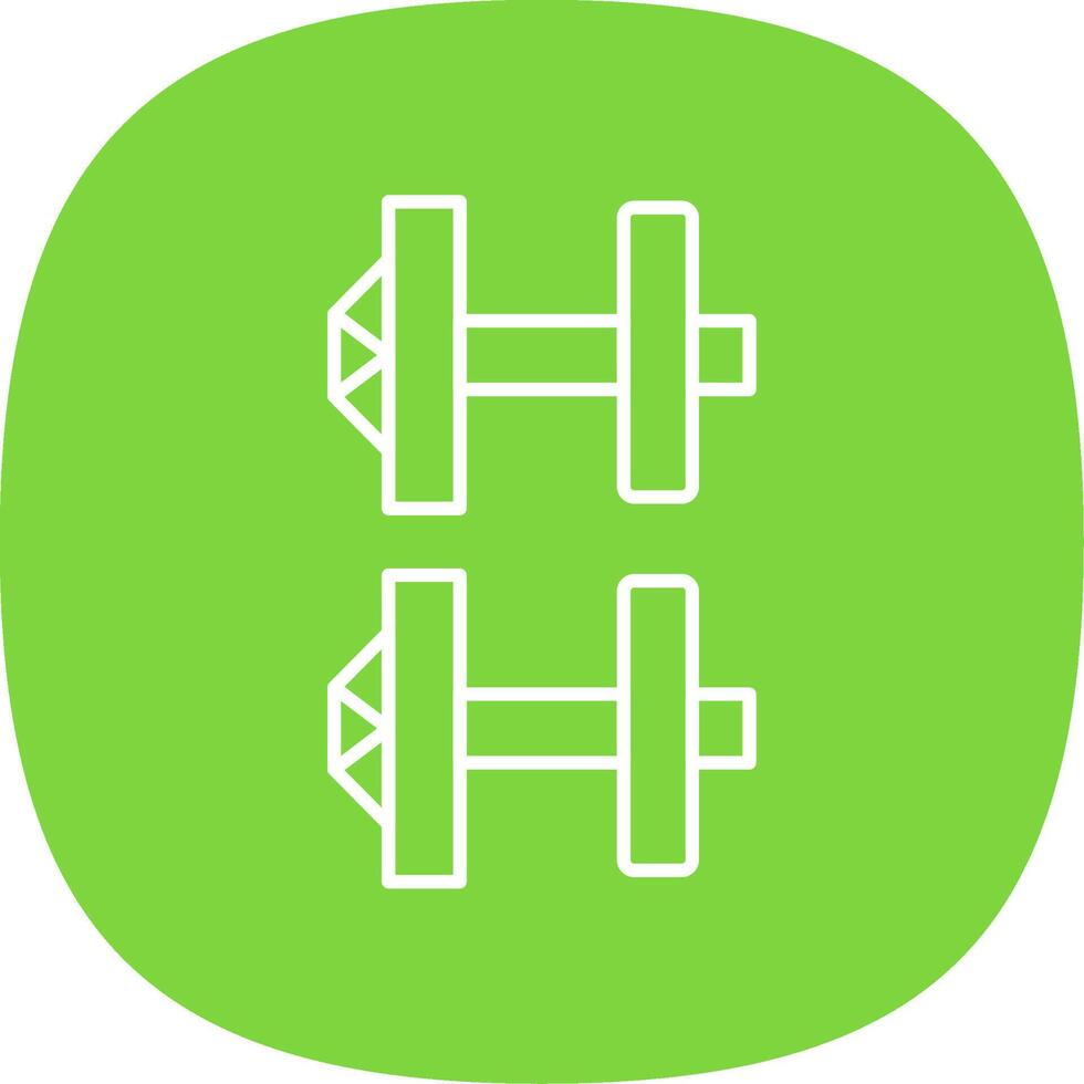 Cuff Links Line Curve Icon vector