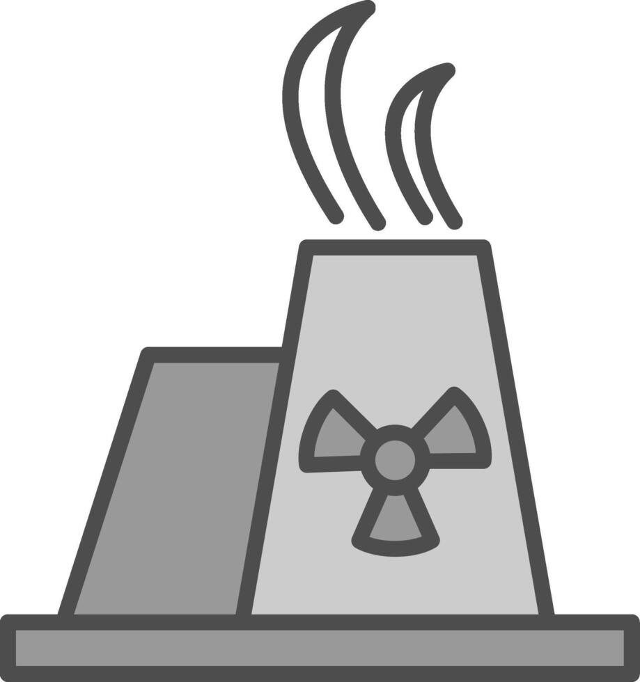 nuclear fisión relleno icono vector