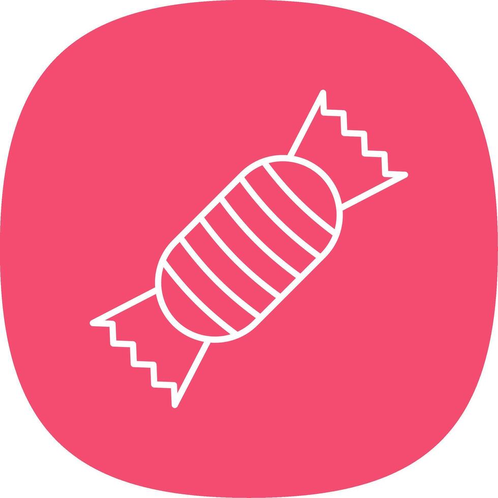 Toffee Line Curve Icon vector