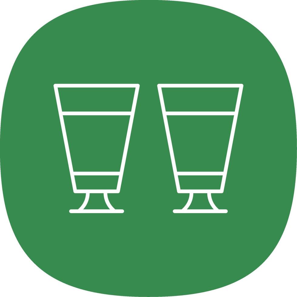 Goblet Line Curve Icon vector