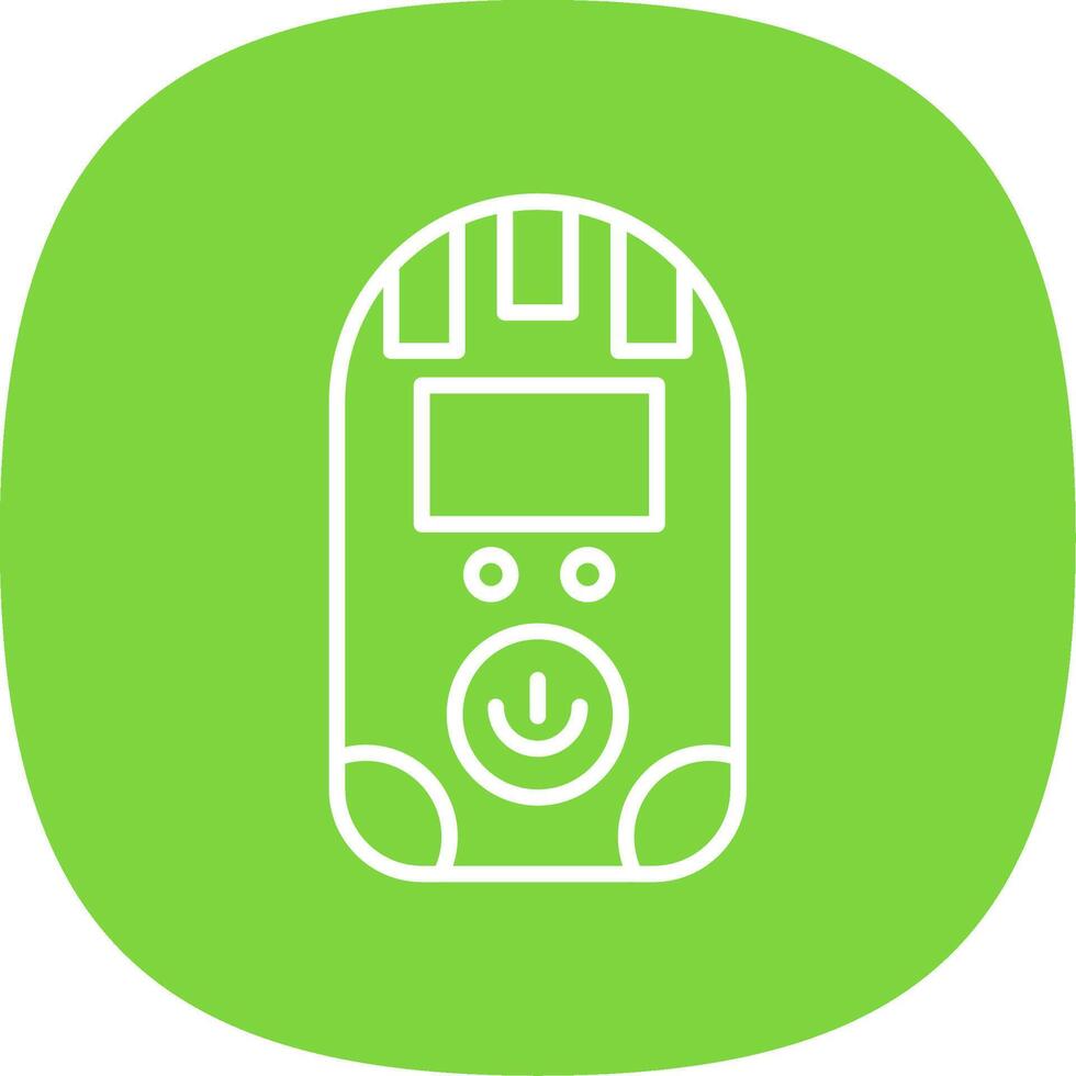 Dosimeter Line Curve Icon vector