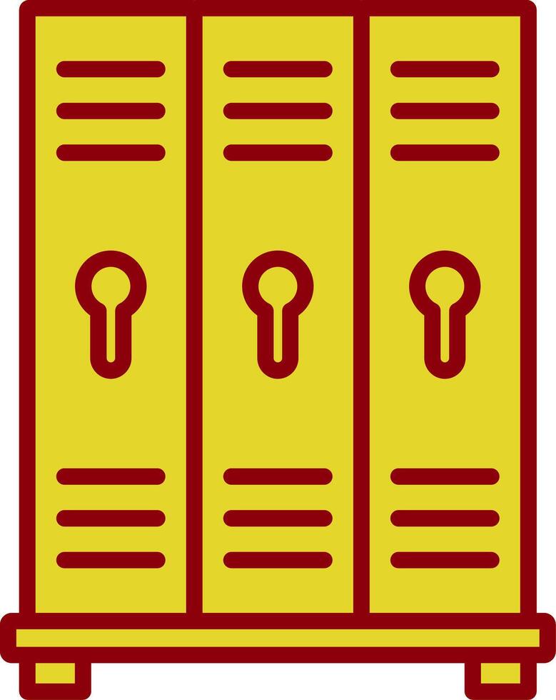 Lockers Line Two Color Icon vector