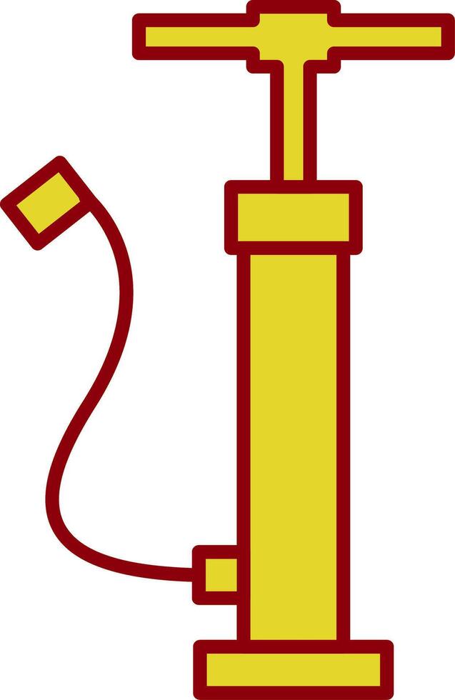 Hand Air Pump Line Two Color Icon vector