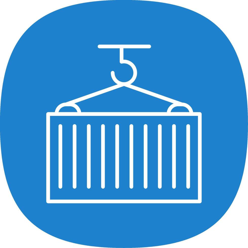 Container Line Curve Icon vector