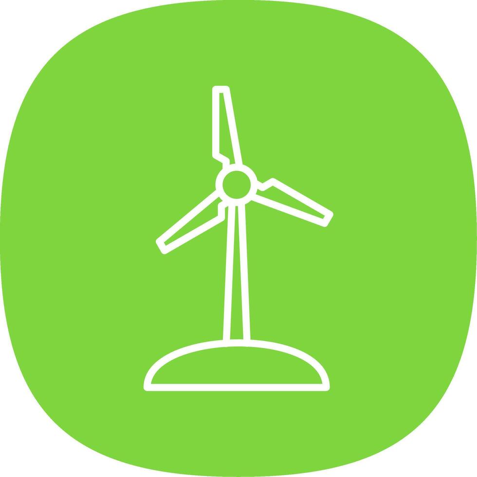 Turbine Line Curve Icon vector