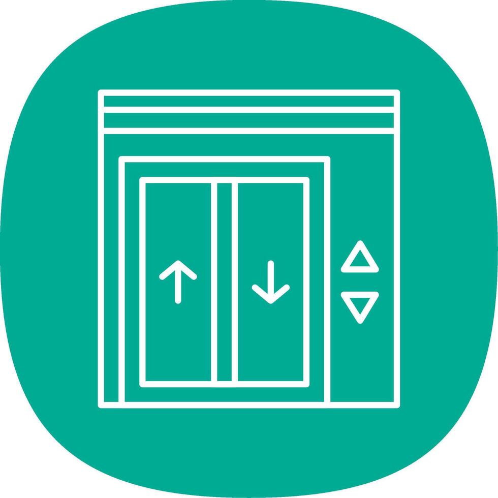 Elevator Line Curve Icon vector