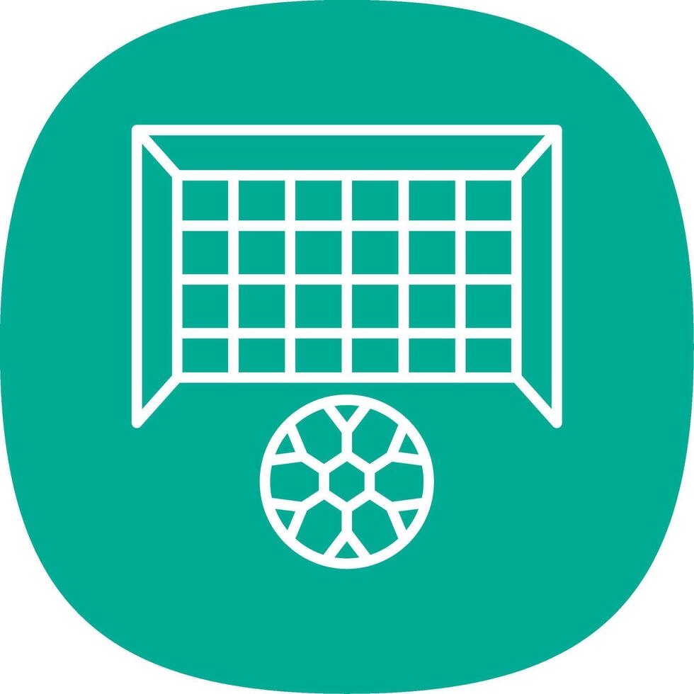 Goal Post Line Curve Icon vector