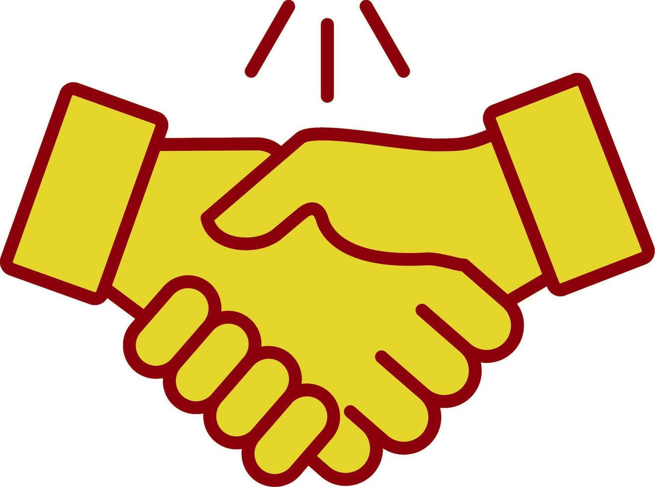 Handshake Line Two Color Icon vector