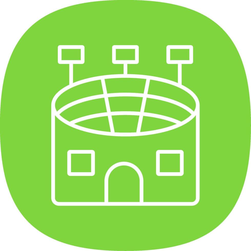 Stadium Line Curve Icon vector