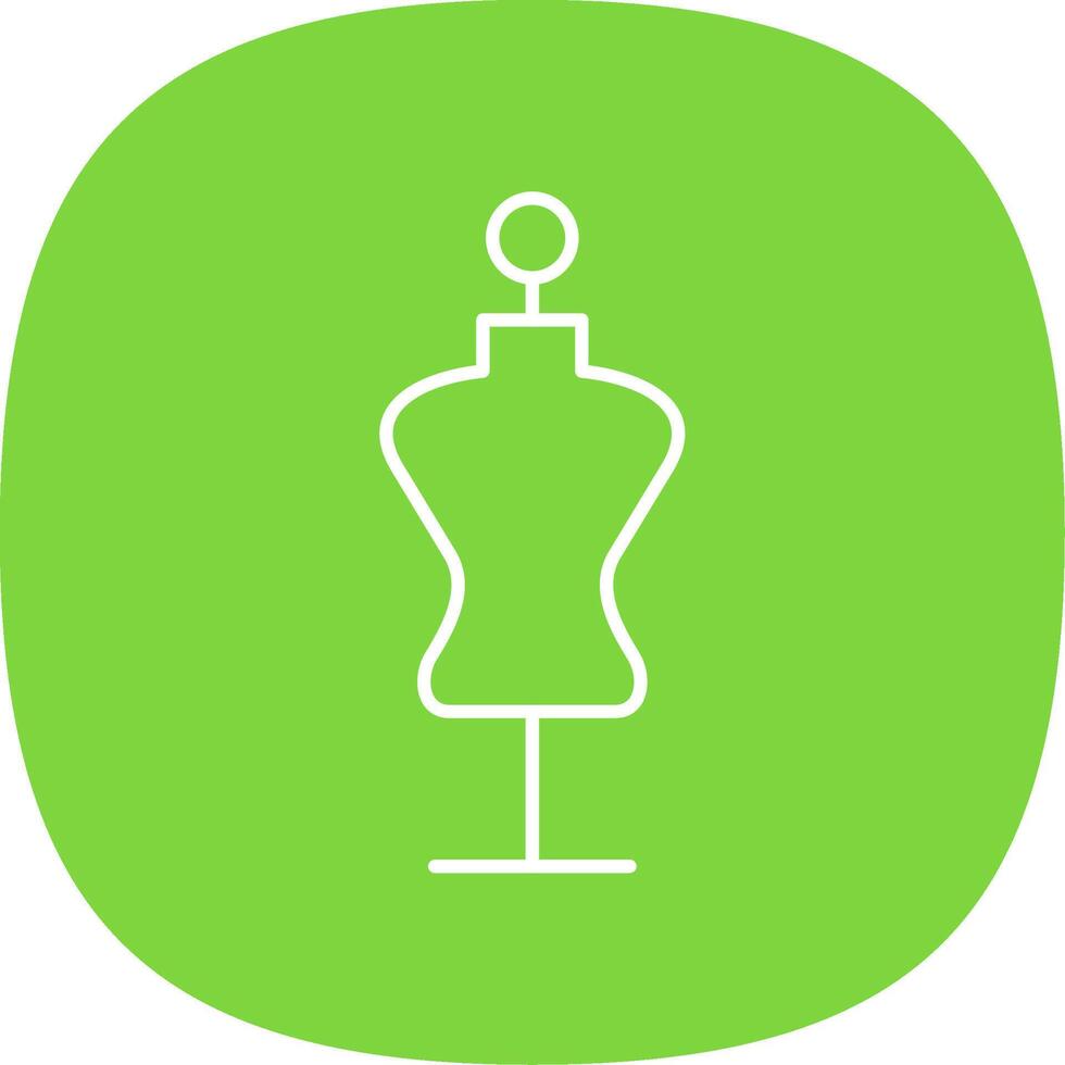 Mannequin Line Curve Icon vector