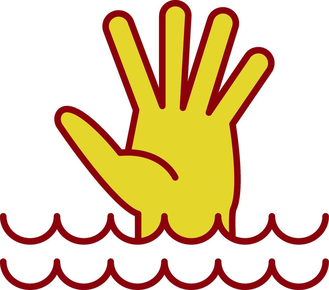 Drowning Fillay Icon vector